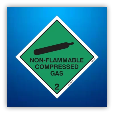 Non-Flammable Compressed Gas Label